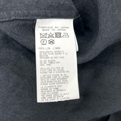 Yohji Yamamoto POUR HOMME ヨウジヤマモトプールオム 22SS HG-Y60-336 ブラック リネン トッパー ロングシャツ トップス