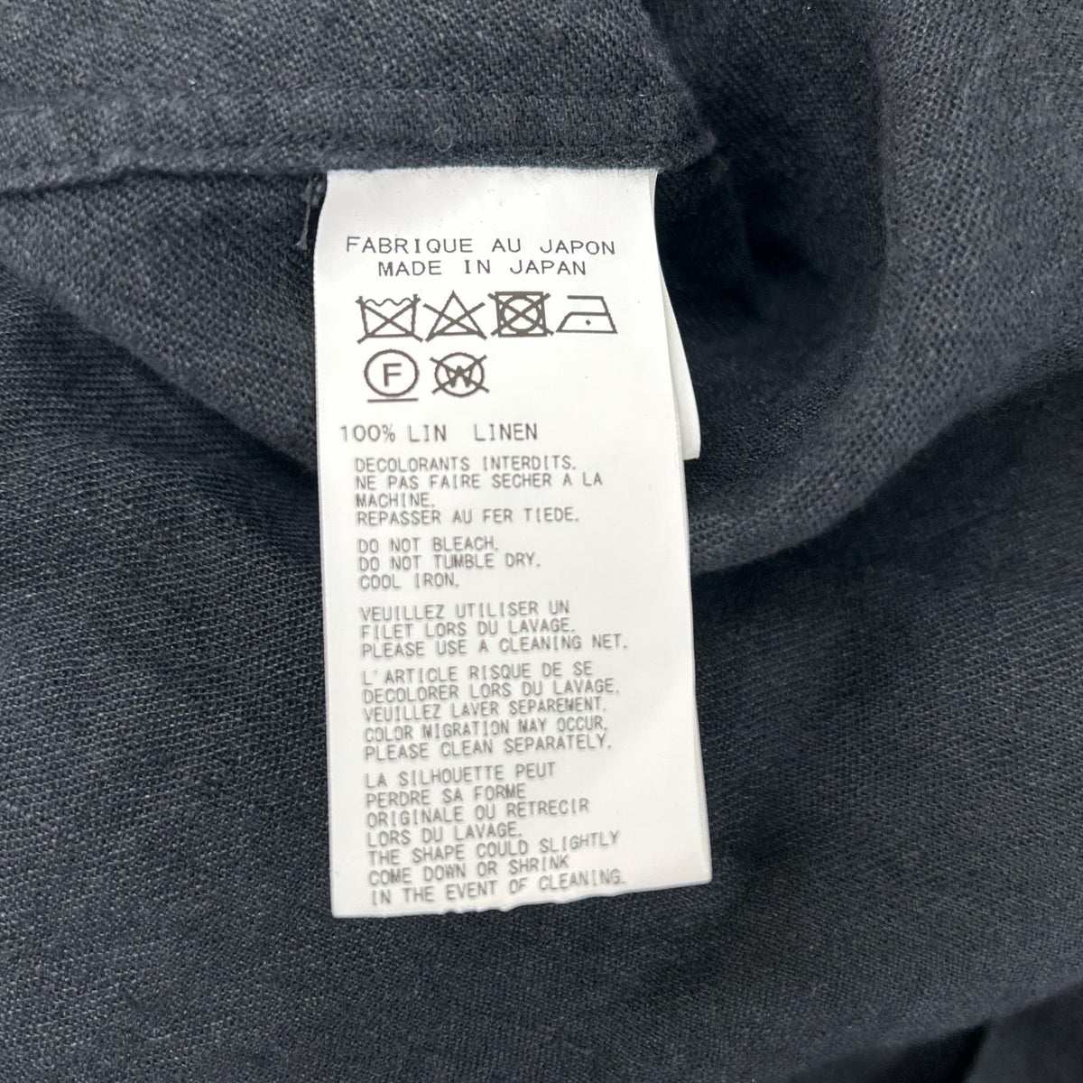 Yohji Yamamoto POUR HOMME ヨウジヤマモトプールオム 22SS HG-Y60-336 ブラック リネン トッパー ロングシャツ トップス