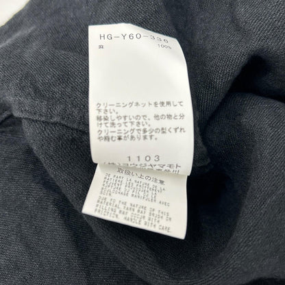 Yohji Yamamoto POUR HOMME ヨウジヤマモトプールオム 22SS HG-Y60-336 ブラック リネン トッパー ロングシャツ トップス