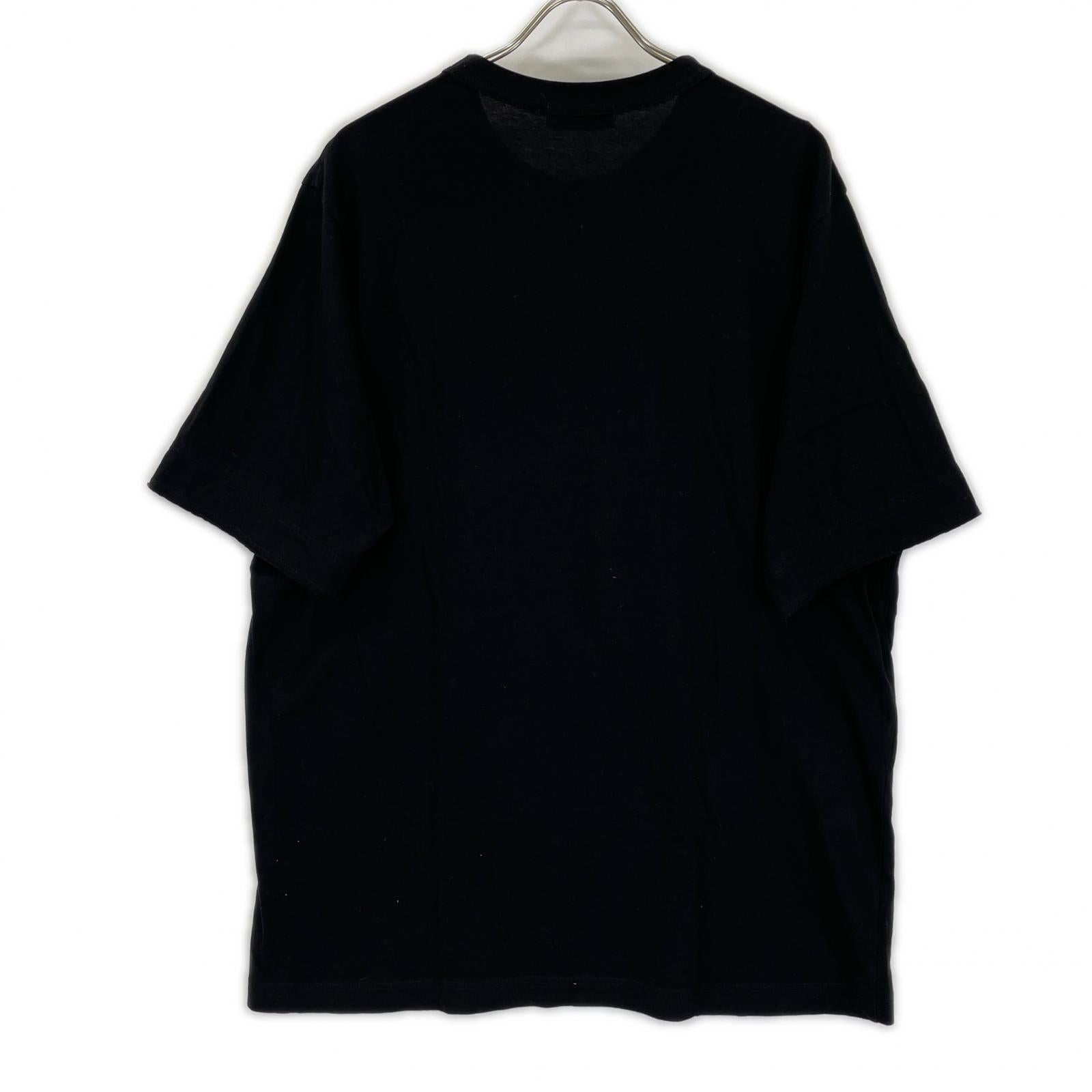 Yohji Yamamoto POUR HOMME ヨウジヤマモトプールオム HP-T97-087 ブラック ウルティマ ジャージー ショートスリーブ ポケット Tシャツ B トップス