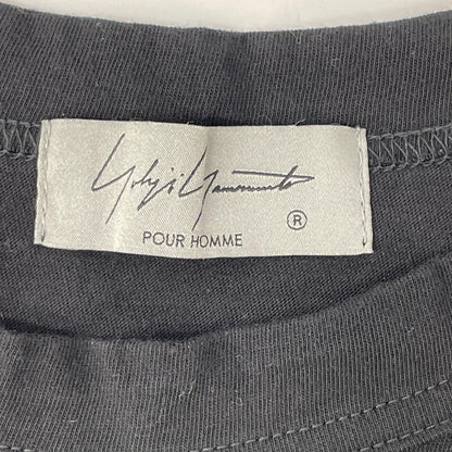 Yohji Yamamoto POUR HOMME ヨウジヤマモトプールオム HP-T97-087 ブラック ウルティマ ジャージー ショートスリーブ ポケット Tシャツ B トップス