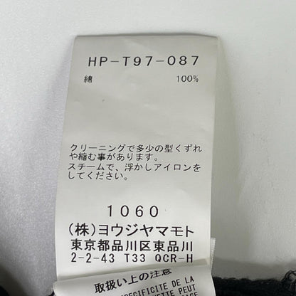 Yohji Yamamoto POUR HOMME ヨウジヤマモトプールオム HP-T97-087 ブラック ウルティマ ジャージー ショートスリーブ ポケット Tシャツ B トップス