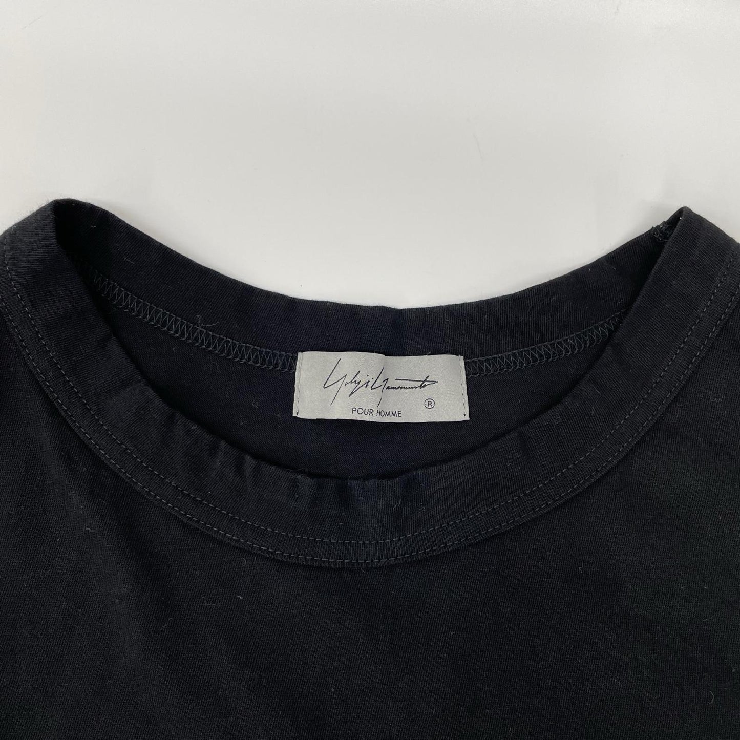 Yohji Yamamoto POUR HOMME ヨウジヤマモトプールオム HP-T97-087 ブラック ウルティマ ジャージー ショートスリーブ ポケット Tシャツ B トップス