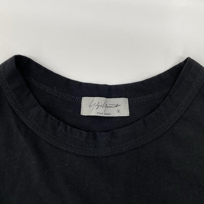 Yohji Yamamoto POUR HOMME ヨウジヤマモトプールオム HP-T97-087 ブラック ウルティマ ジャージー ショートスリーブ ポケット Tシャツ B トップス