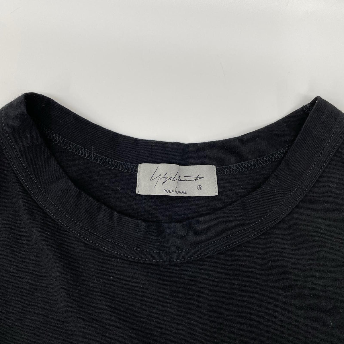 Yohji Yamamoto POUR HOMME ヨウジヤマモトプールオム HP-T97-087 ブラック ウルティマ ジャージー ショートスリーブ ポケット Tシャツ B トップス