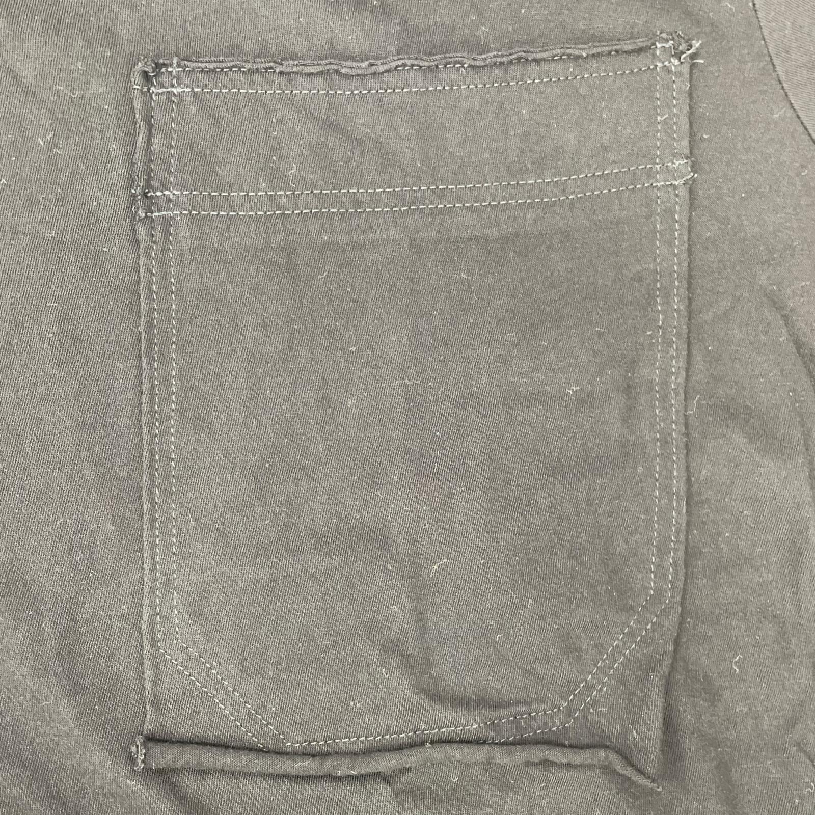 Yohji Yamamoto POUR HOMME ヨウジヤマモトプールオム HP-T97-087 ブラック ウルティマ ジャージー ショートスリーブ ポケット Tシャツ B トップス