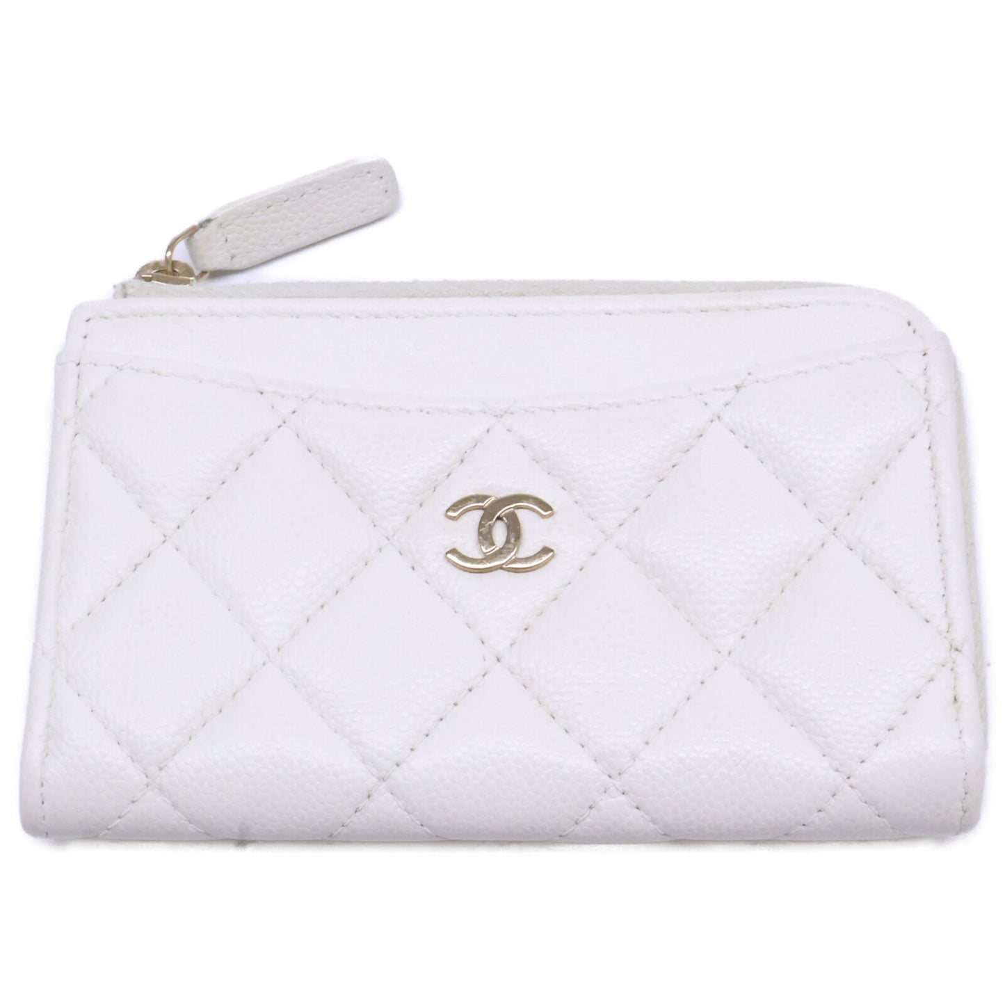 CHANEL シャネル AP3179 キャビアスキン マトラッセ L字ファスナー カード コインケース