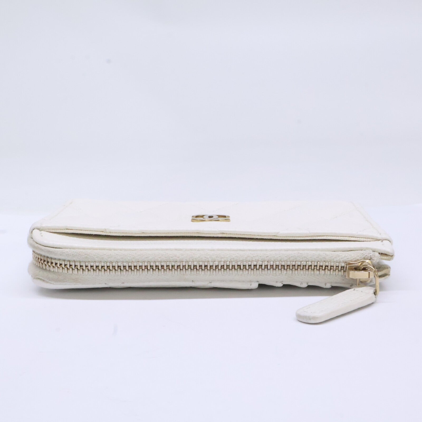 CHANEL シャネル AP3179 キャビアスキン マトラッセ L字ファスナー カード コインケース