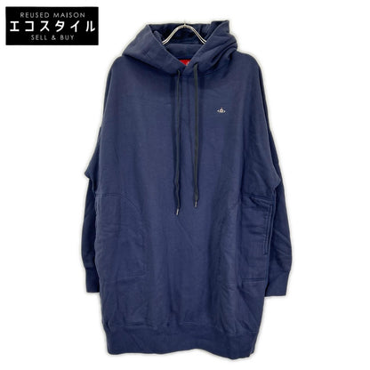 VivienneWestwoodRedLabel ヴィヴィアンウエストウッドレッドレーベル ネイビー コットン オーブ刺しゅう ロングパーカー トップス