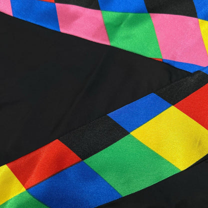 COMMEdesGARCONS HOMME PLUS コムデギャルソンオムプリュス 23SS PK-B005 ブラック×マルチカラー カラーチャート切替 ロングシャツ トップス