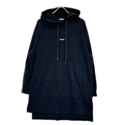 MARNI マルニ FLJE0173X0 ブラック コットン ボックスワッペンチュニックパーカー トップス