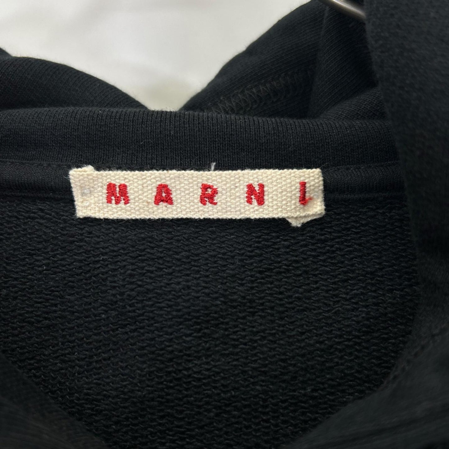 MARNI マルニ FLJE0173X0 ブラック コットン ボックスワッペンチュニックパーカー トップス