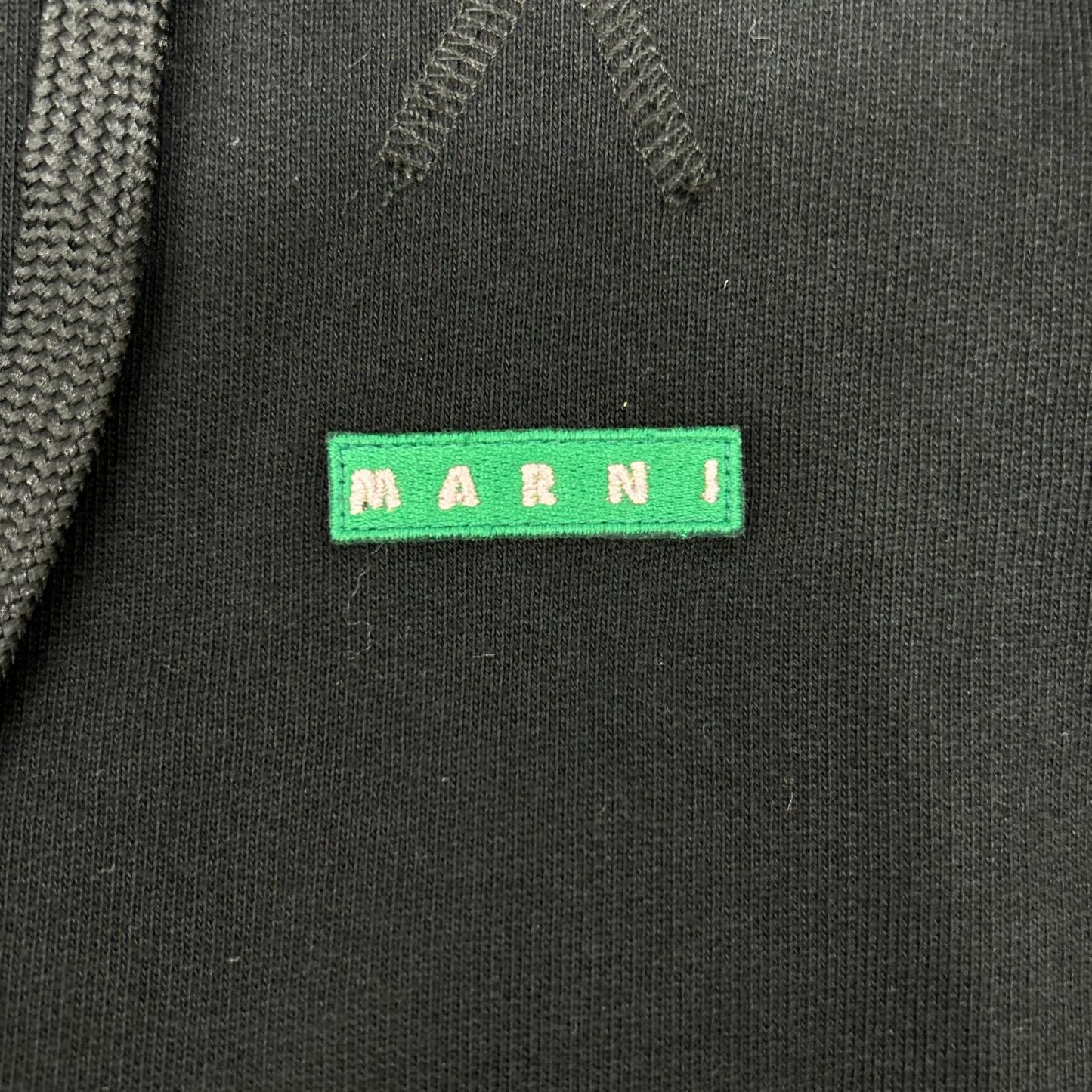 MARNI マルニ FLJE0173X0 ブラック コットン ボックスワッペンチュニックパーカー トップス