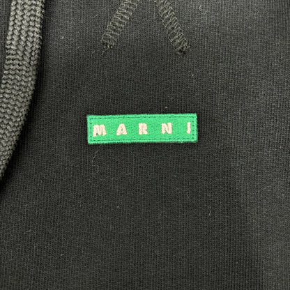 MARNI マルニ FLJE0173X0 ブラック コットン ボックスワッペンチュニックパーカー トップス