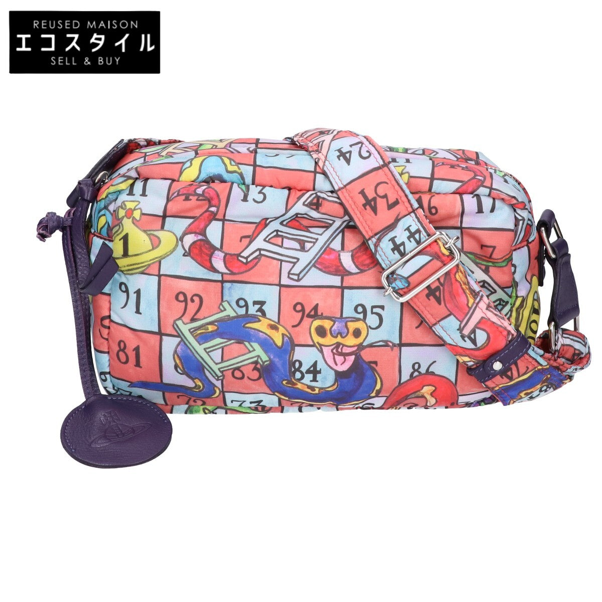 VivienneWestwood ヴィヴィアンウエストウッド 【Excellent Condition】SNAKES AND LADDERS Nylon Shoulder Bag