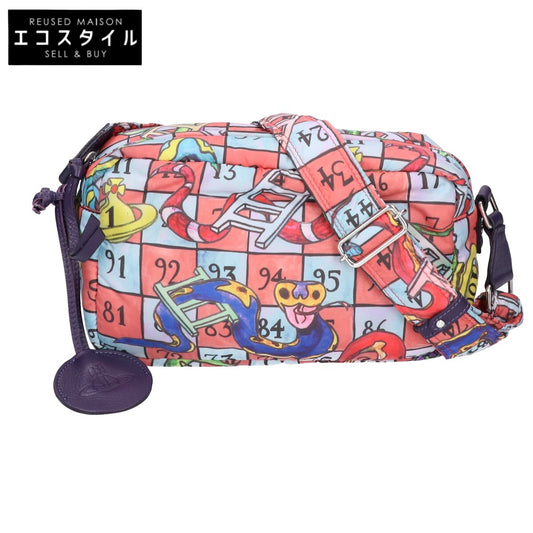 VivienneWestwood ヴィヴィアンウエストウッド 【美品】SNAKES AND LADDERS ナイロン ショルダーバッグ