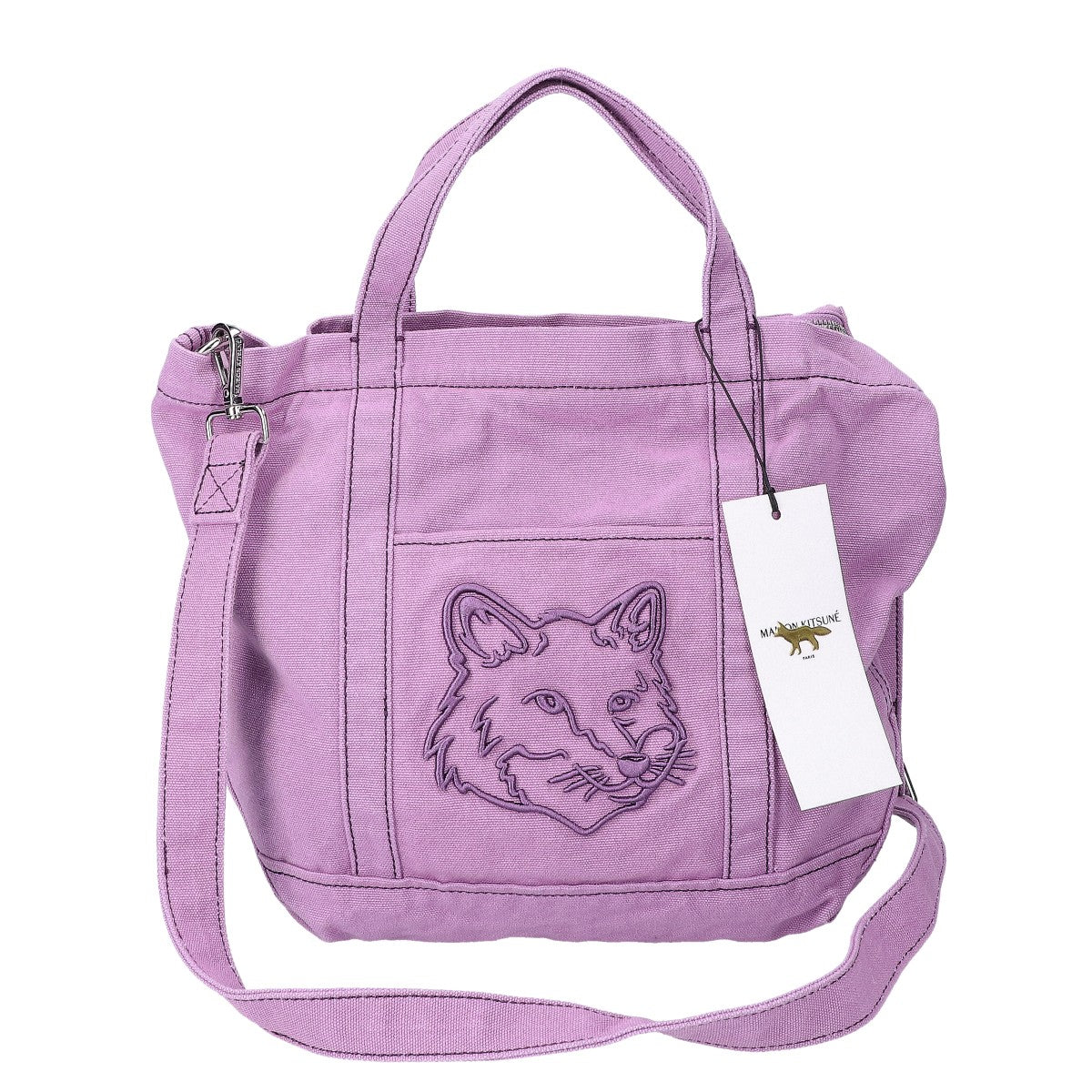MAISON KITSUNE メゾンキツネ 【新品同様】LW05103WW0106 フォックスヘッド スモール 2WAYショルダー トートバッグ