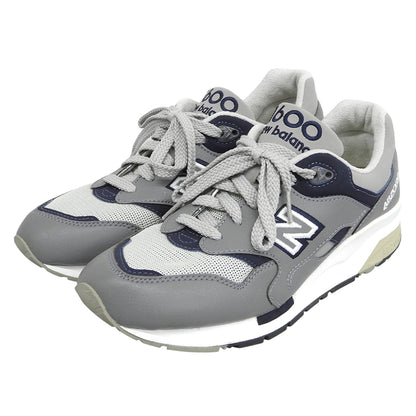 NEW BALANCE ニューバランス レザー 1600 ローカットスニーカー シューズ メンズ グレー×ネイビー 25.5cm CM1600LG シューズ
