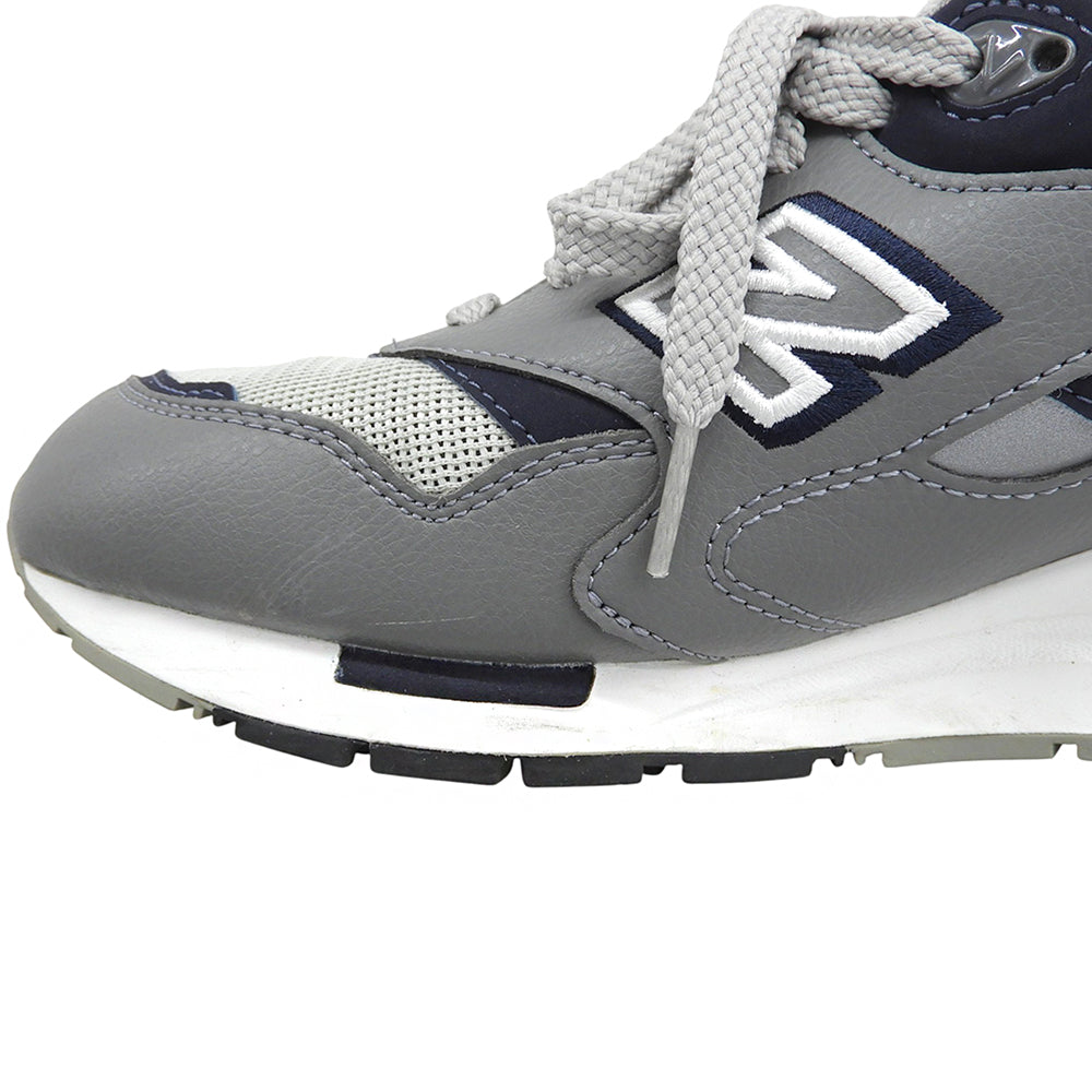 NEW BALANCE ニューバランス レザー 1600 ローカットスニーカー シューズ メンズ グレー×ネイビー 25.5cm CM1600LG シューズ
