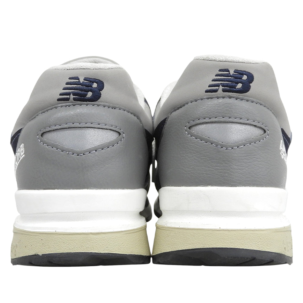 NEW BALANCE ニューバランス レザー 1600 ローカットスニーカー シューズ メンズ グレー×ネイビー 25.5cm CM1600LG シューズ