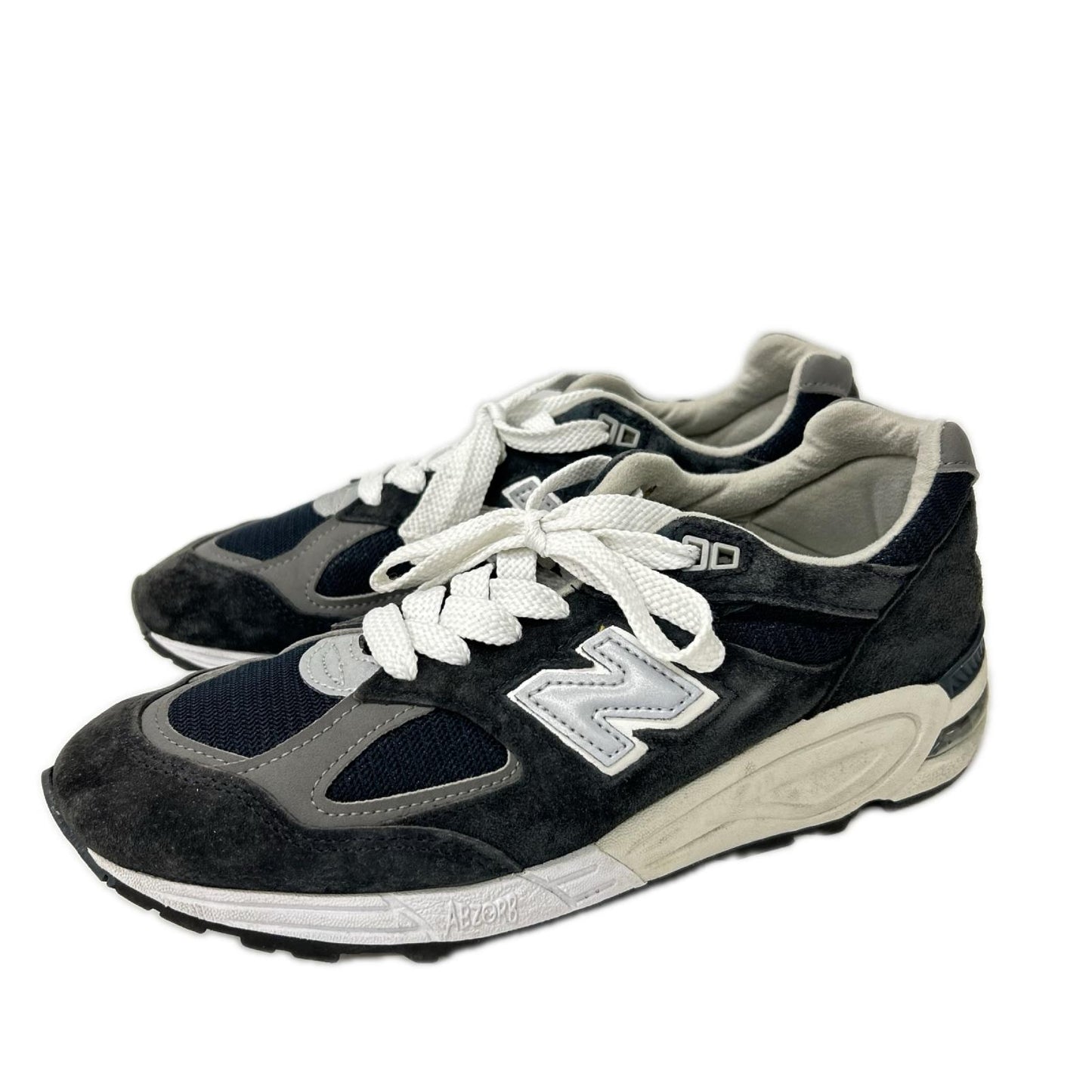 NEW BALANCE ニューバランス M990NB2 ネイビー USA製 スエード 990 V2 ローカットスニーカー シューズ
