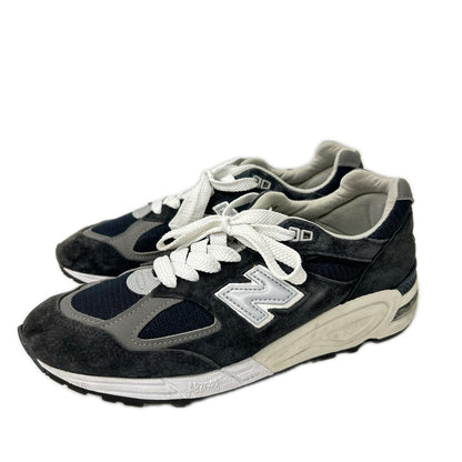 NEW BALANCE ニューバランス M990NB2 ネイビー USA製 スエード 990 V2 ローカットスニーカー シューズ
