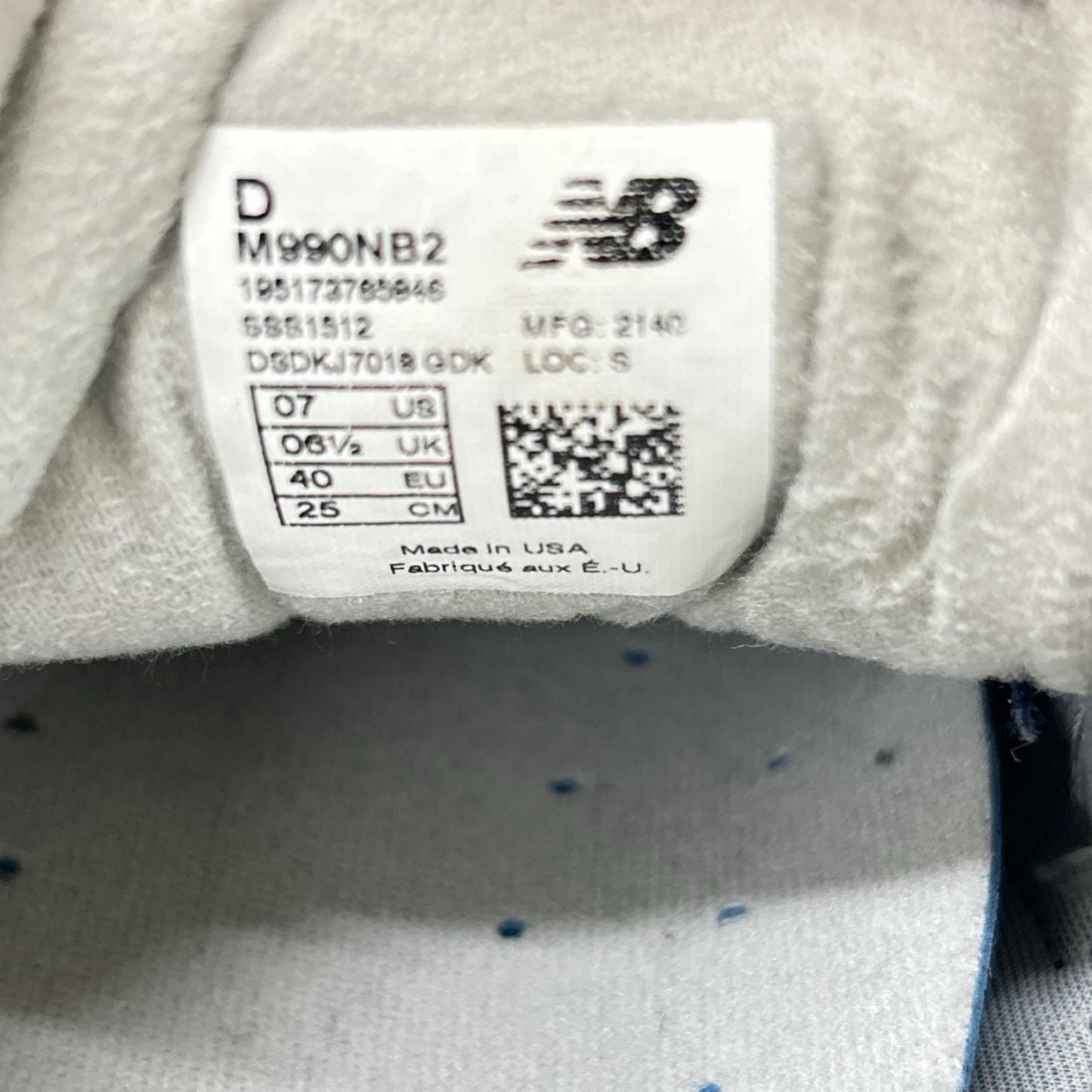 NEW BALANCE ニューバランス M990NB2 ネイビー USA製 スエード 990 V2 ローカットスニーカー シューズ