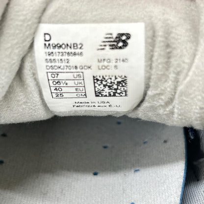 NEW BALANCE ニューバランス M990NB2 ネイビー USA製 スエード 990 V2 ローカットスニーカー シューズ