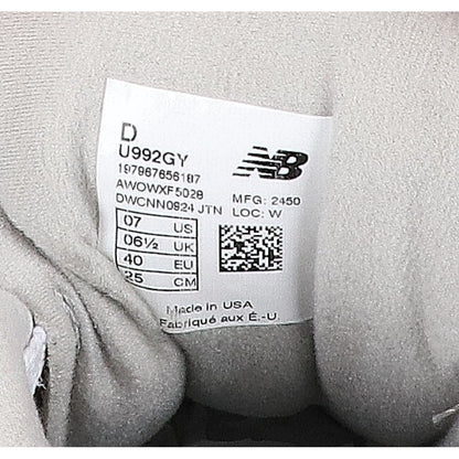NEW BALANCE ニューバランス 【美品】U992GY Made in USA 992 ローカットスニーカー シューズ