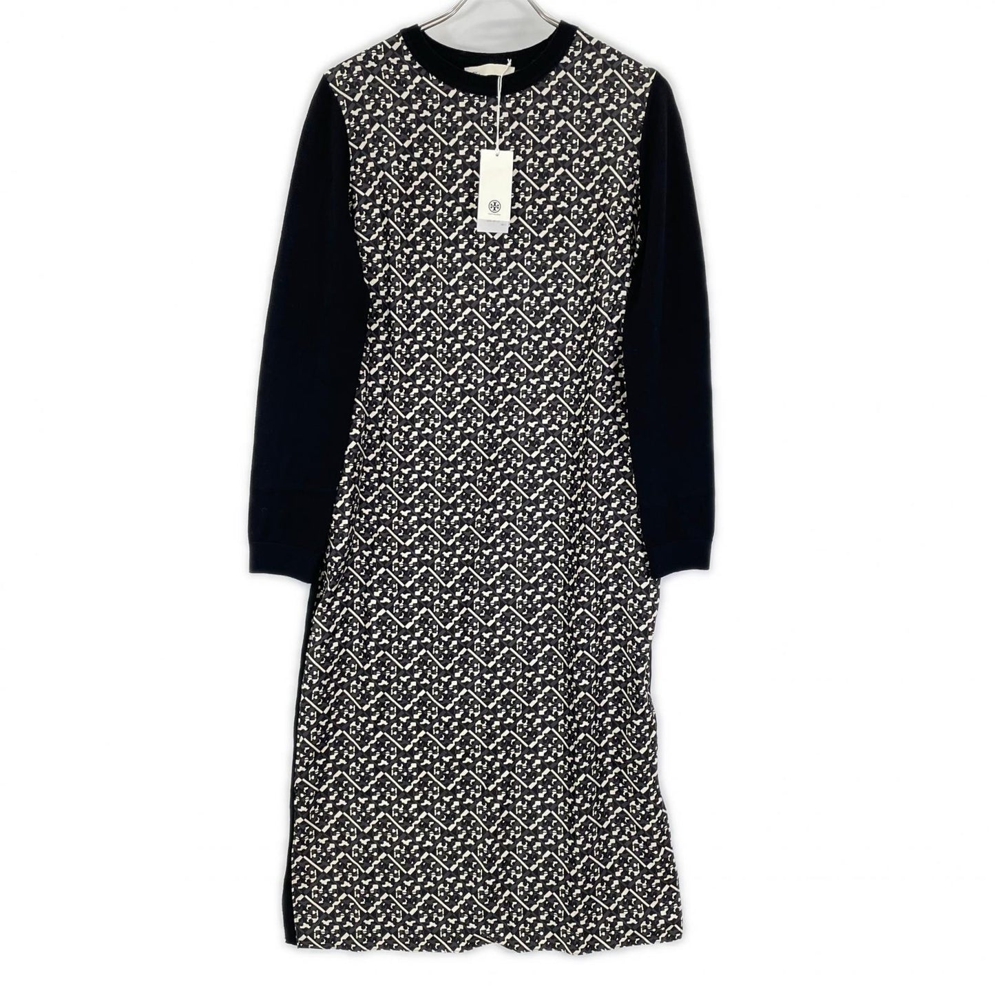 Tory Burch トリーバーチ ブラック×ホワイト ベルト付ワンピース 153977 ワンピース