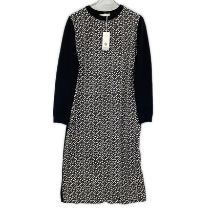 Tory Burch トリーバーチ ブラック×ホワイト ベルト付ワンピース 153977 ワンピース