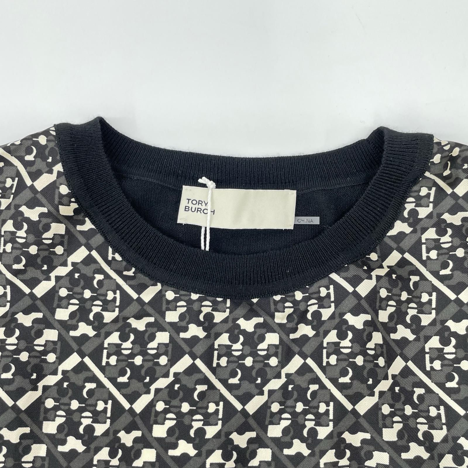 Tory Burch トリーバーチ ブラック×ホワイト ベルト付ワンピース 153977 ワンピース