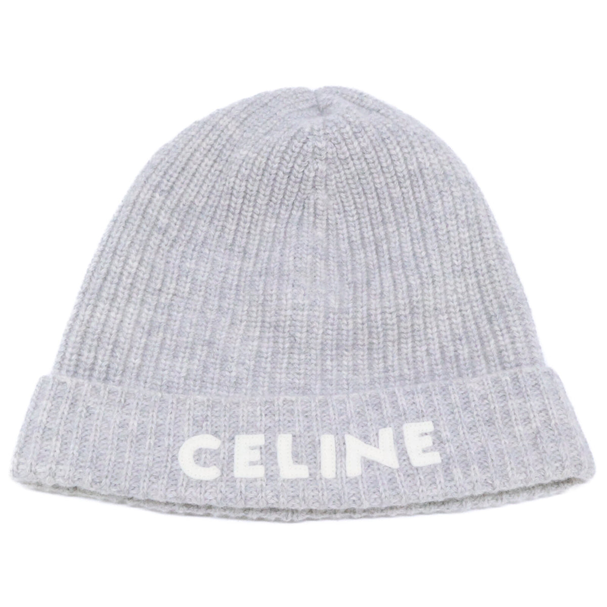 CELINE セリーヌ 【美品/国内正規】2A25R423P ロゴパッチ ウール ニットキャップ 帽子