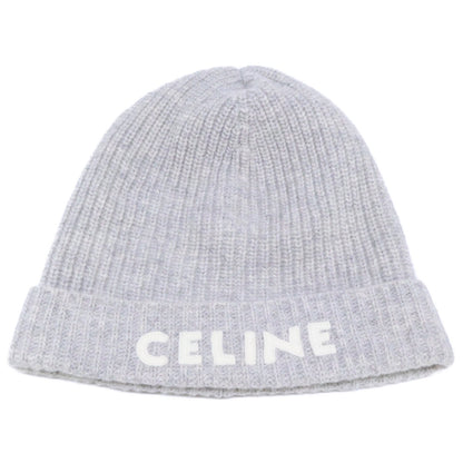 CELINE セリーヌ 【美品/国内正規】2A25R423P ロゴパッチ ウール ニットキャップ 帽子