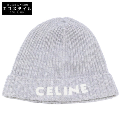 CELINE セリーヌ 【美品/国内正規】2A25R423P ロゴパッチ ウール ニットキャップ 帽子