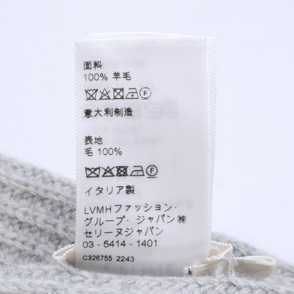 CELINE セリーヌ 【美品/国内正規】2A25R423P ロゴパッチ ウール ニットキャップ 帽子