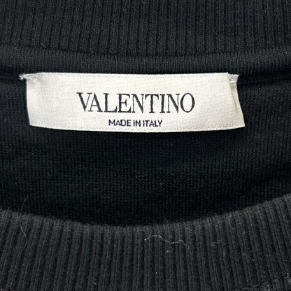 VALENTINO ヴァレンティノ VV3MF14M73M ブラック コットン ロゴ 長袖スウェット トップス