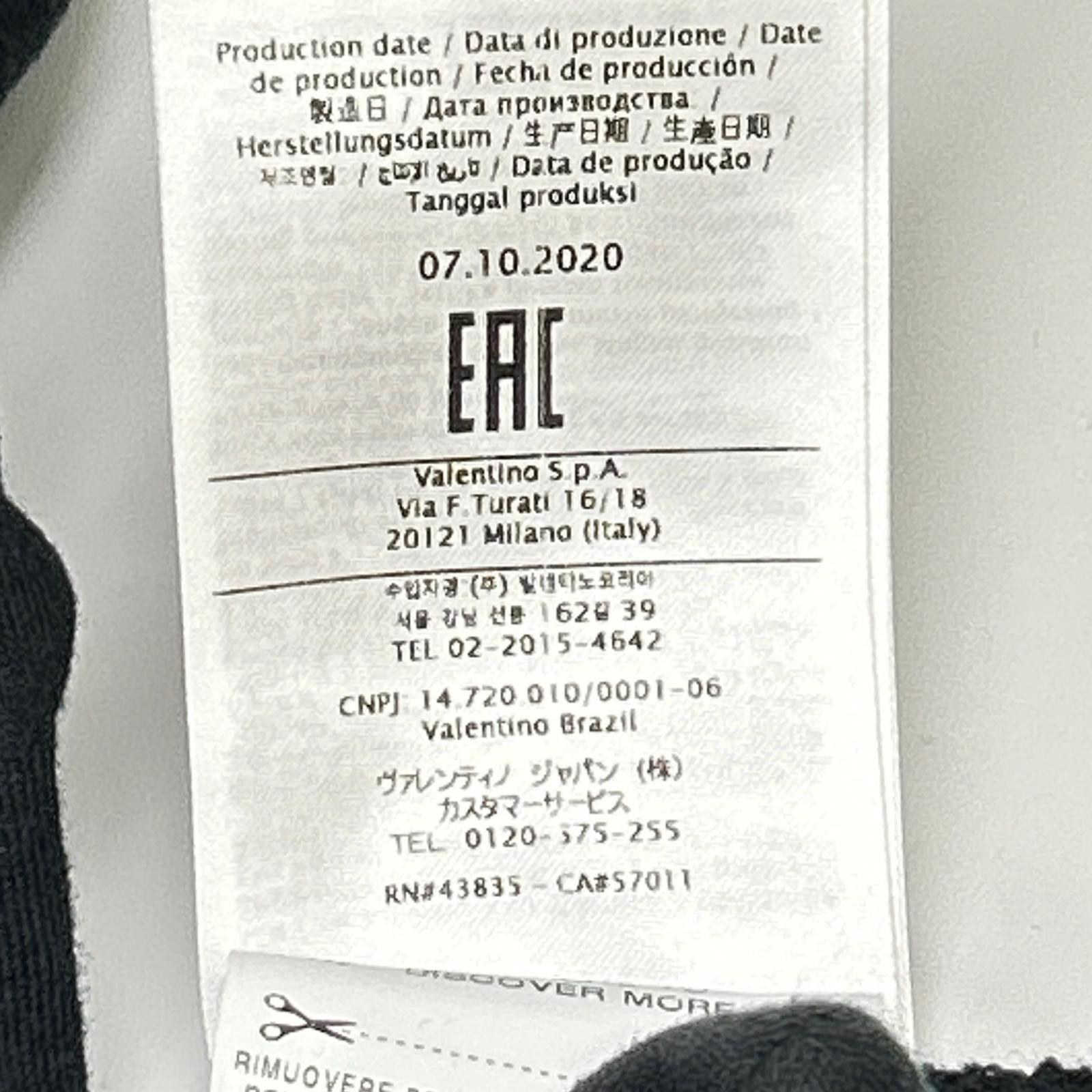 VALENTINO ヴァレンティノ VV3MF14M73M ブラック コットン ロゴ 長袖スウェット トップス
