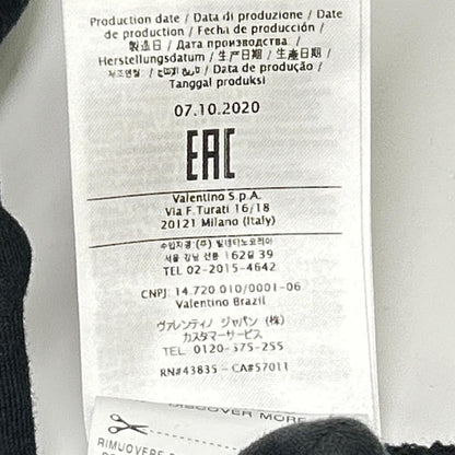 VALENTINO ヴァレンティノ VV3MF14M73M ブラック コットン ロゴ 長袖スウェット トップス