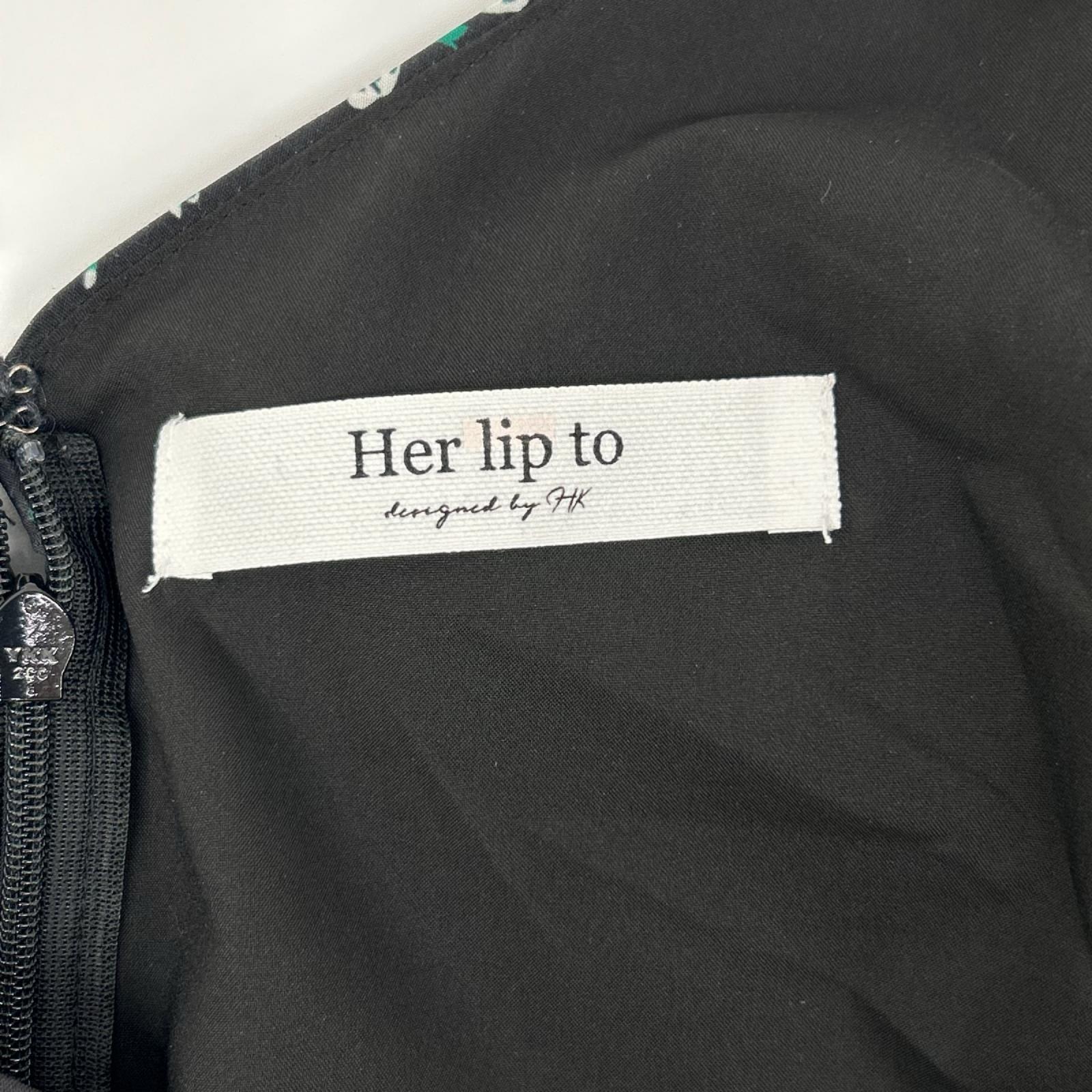 her lip to ハーリップトゥ 1222305123 ブラック Roseraie ロング ドレスワンピースへ ワンピース