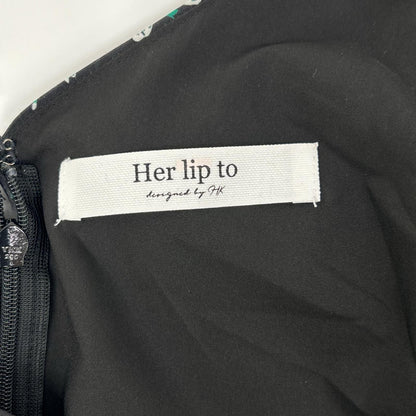 her lip to ハーリップトゥ 1222305123 ブラック Roseraie ロング ドレスワンピースへ ワンピース