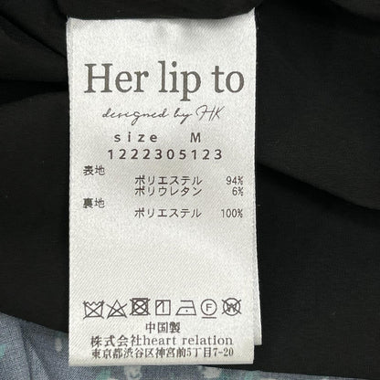 her lip to ハーリップトゥ 1222305123 ブラック Roseraie ロング ドレスワンピースへ ワンピース