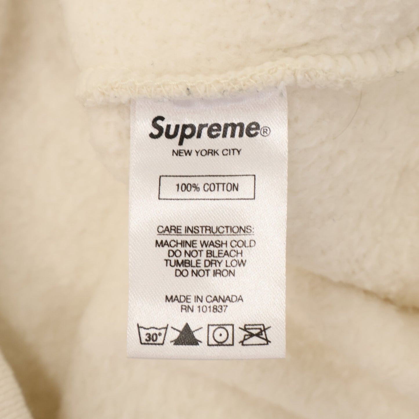 Supreme シュプリーム Small Box Crewneck アイボリー スウェット トレーナ トップス