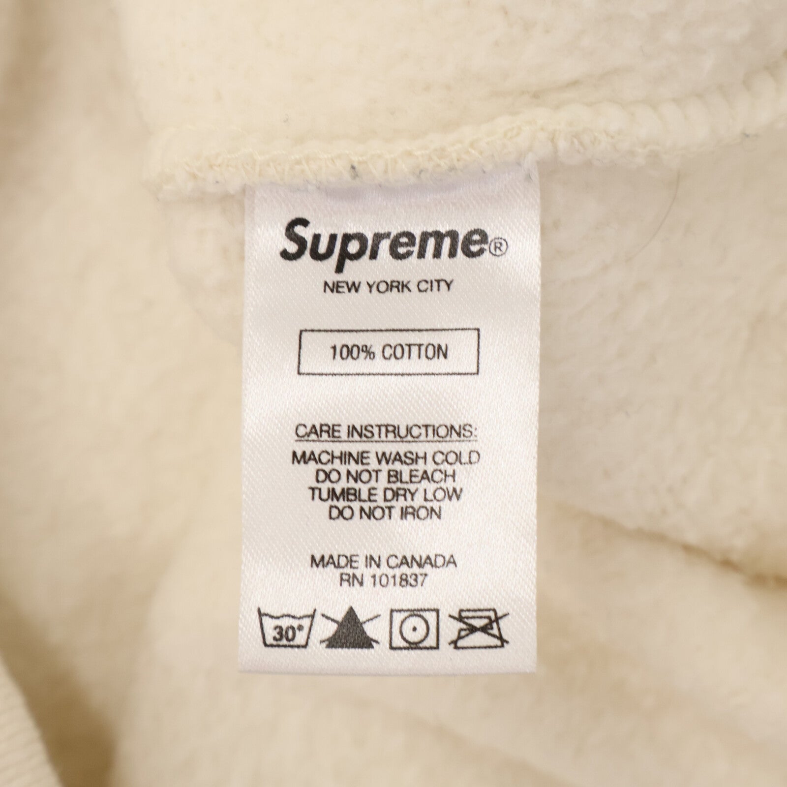 Supreme シュプリーム Small Box Crewneck アイボリー スウェット トレーナ トップス