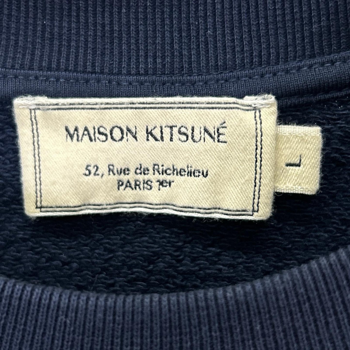 MAISON KITSUNE メゾンキツネ GM00333KM0002 ネイビー スウェットトレーナ トップス