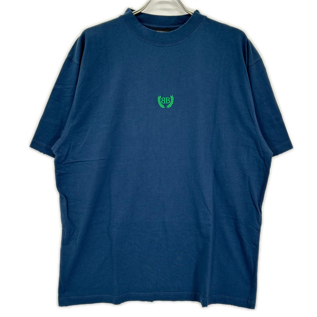 BALENCIAGA バレンシアガ 24年 ネイビー 764235 TSVC9 BBロゴTシャツ トップス