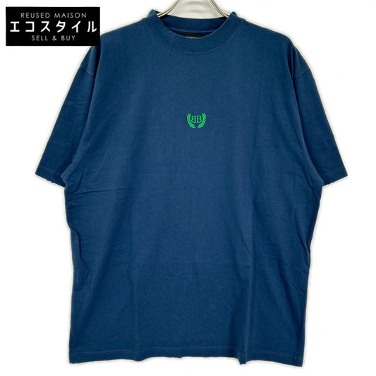 BALENCIAGA バレンシアガ 24年 ネイビー 764235 TSVC9 BBロゴTシャツ トップス