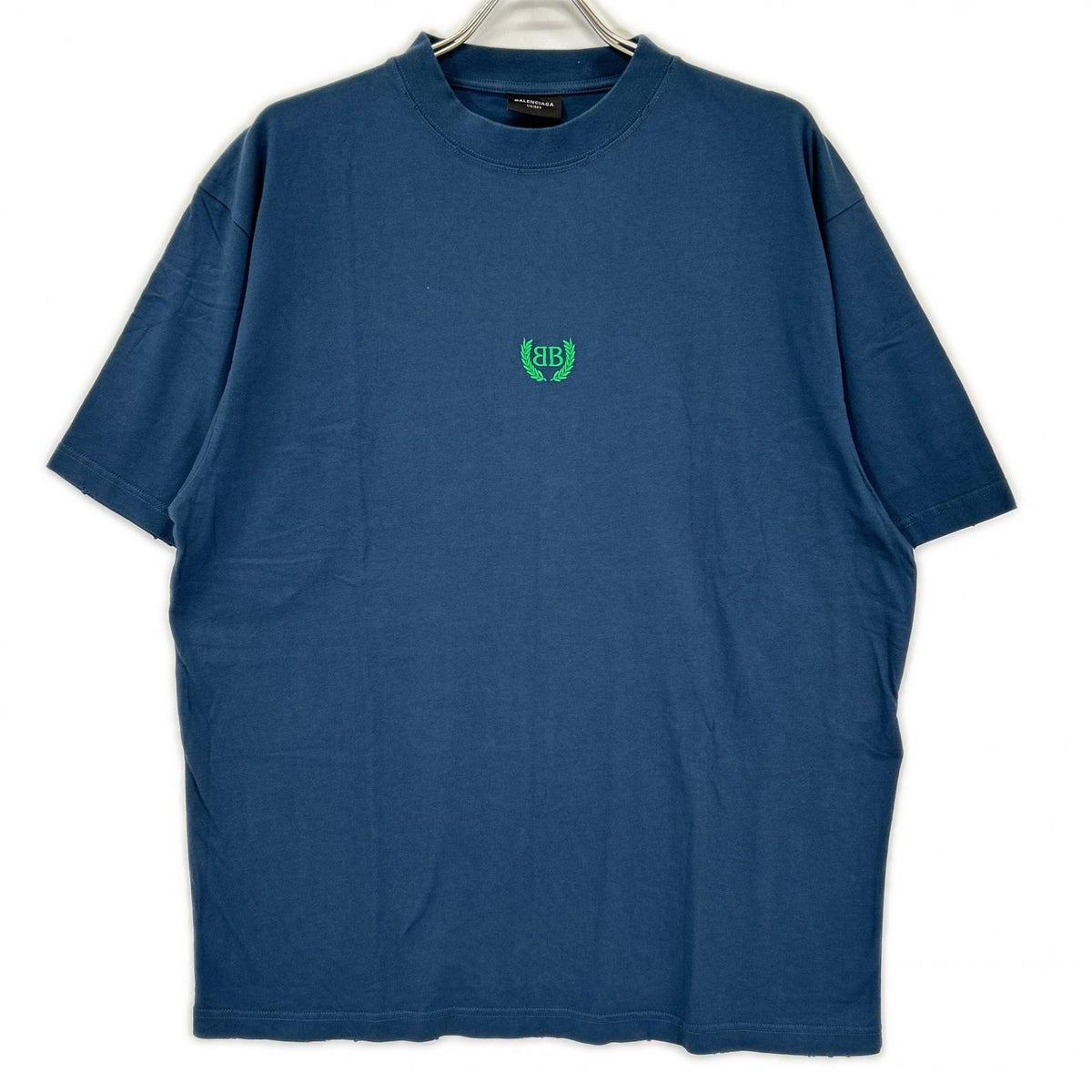BALENCIAGA バレンシアガ 2024 Navy 764235 TSVC9 BB Logo T-Shirt Top
