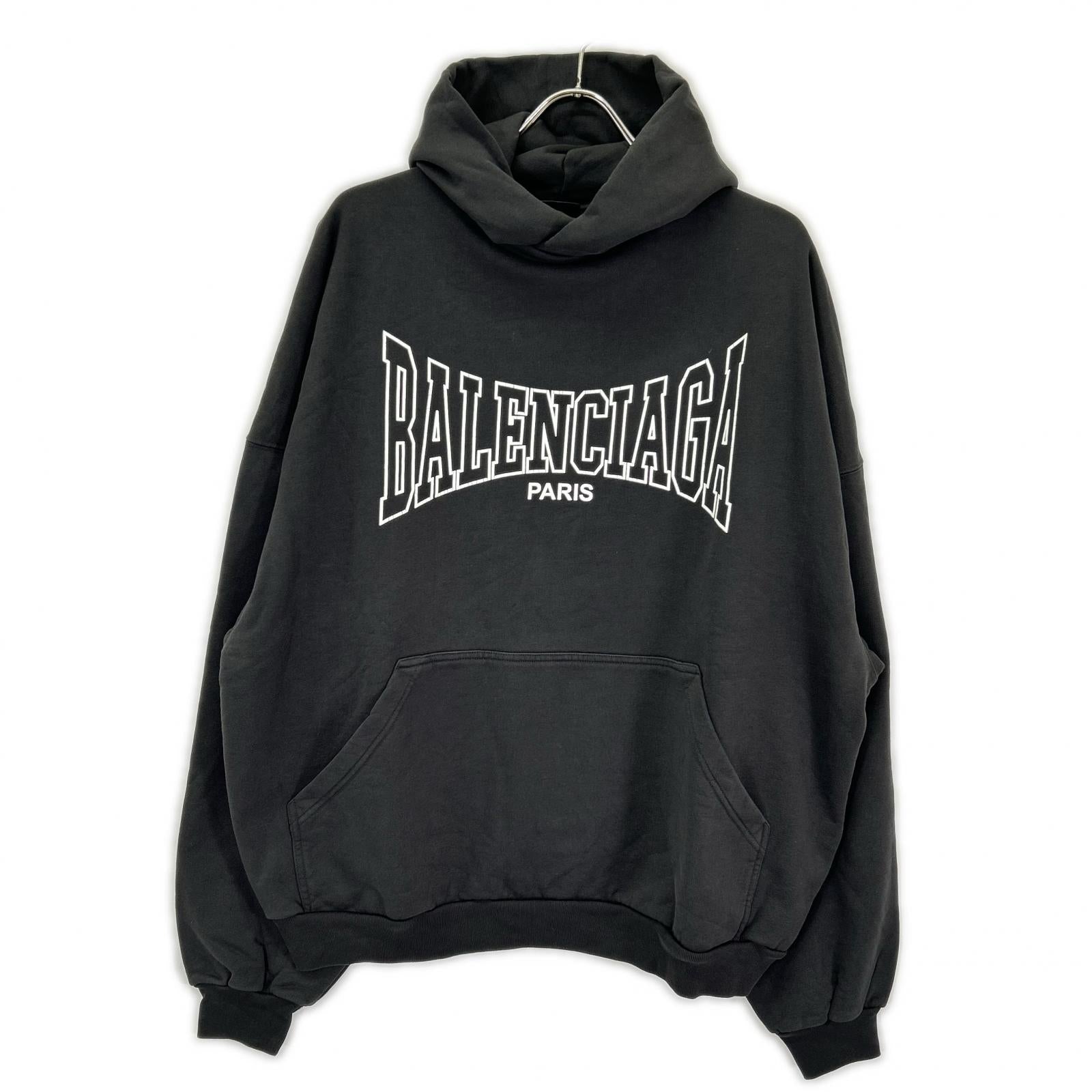 BALENCIAGA バレンシアガ 24AW 803265 ロゴヴィンテージプリントプルオーバーパーカー トップス