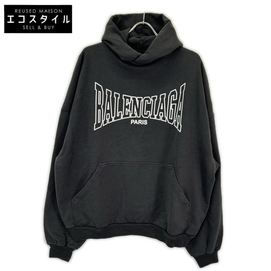 BALENCIAGA バレンシアガ 24AW 803265 ロゴヴィンテージプリントプルオーバーパーカー トップス
